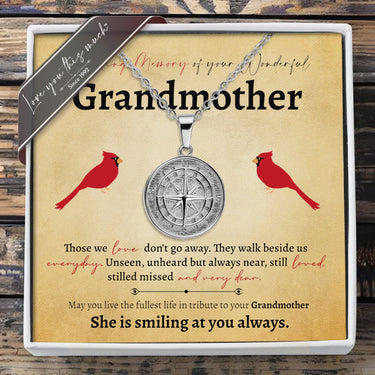 Memory of Your Grandmother Compass Necklace - Love You This Much